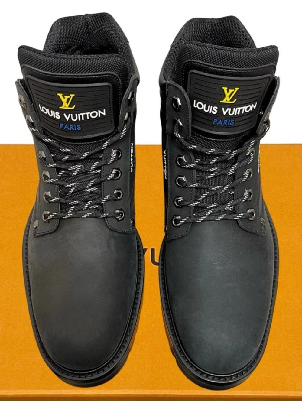 Louis Vuitton Virgil Abloh Black Boots (RARE) Size 10 LV 11.5 US BRAND NEW